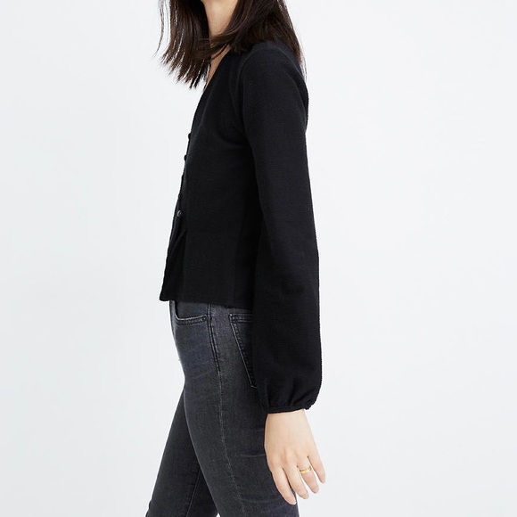 Madewell Texture & Thread Button-Wrap Top, Size S, Red (Rust)/Burnt Orange - Picture 11 of 13